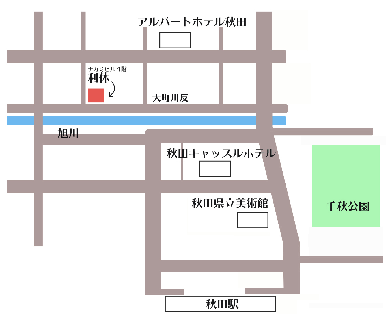 利休の地図です